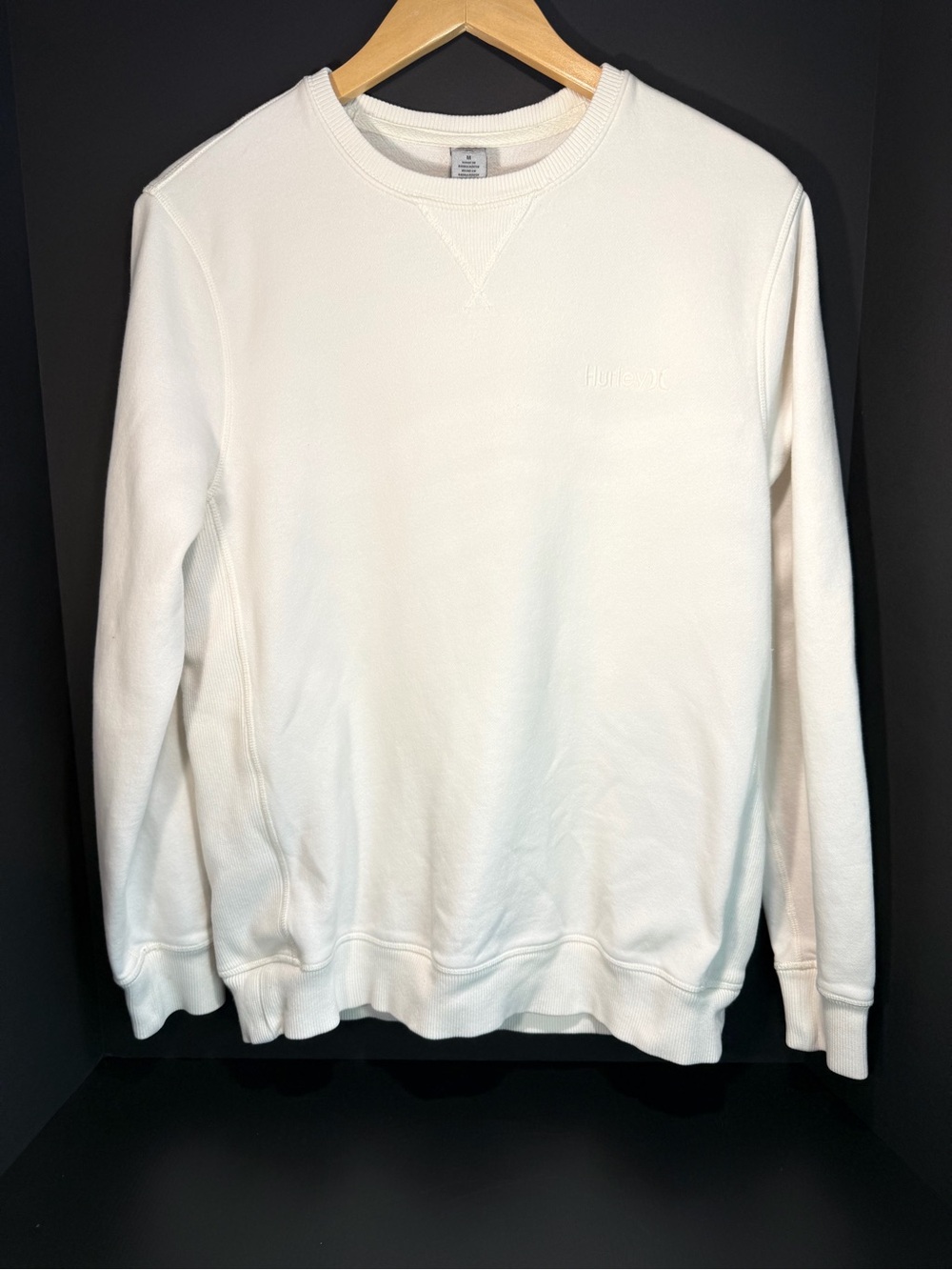 Hurley Men's Crewneck Sweatshirt in Cream White